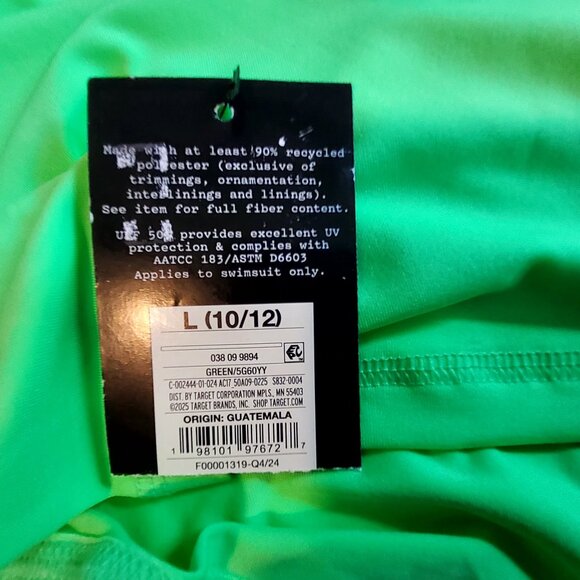 Cat & Jack Boys Long Sleeve Green Shirt L (10/12) Polyester Left chest pocket - Picture 6 of 8